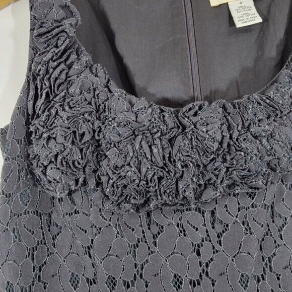 Tabitha Dress Size 6 Womens‎ Lacy Round Neckline Sleeveless Lined Cotton Blend - Picture 4 of 9